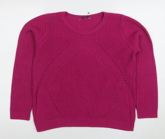 Womens UK Size 14 BHS Pink Pullover Jumper