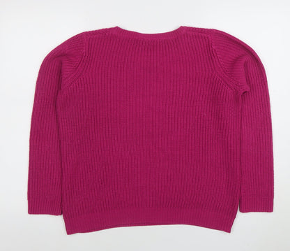 Womens UK Size 14 BHS Pink Pullover Jumper