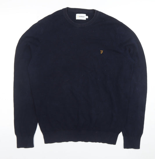 Mens UK Size M Farah Blue Pullover Jumper