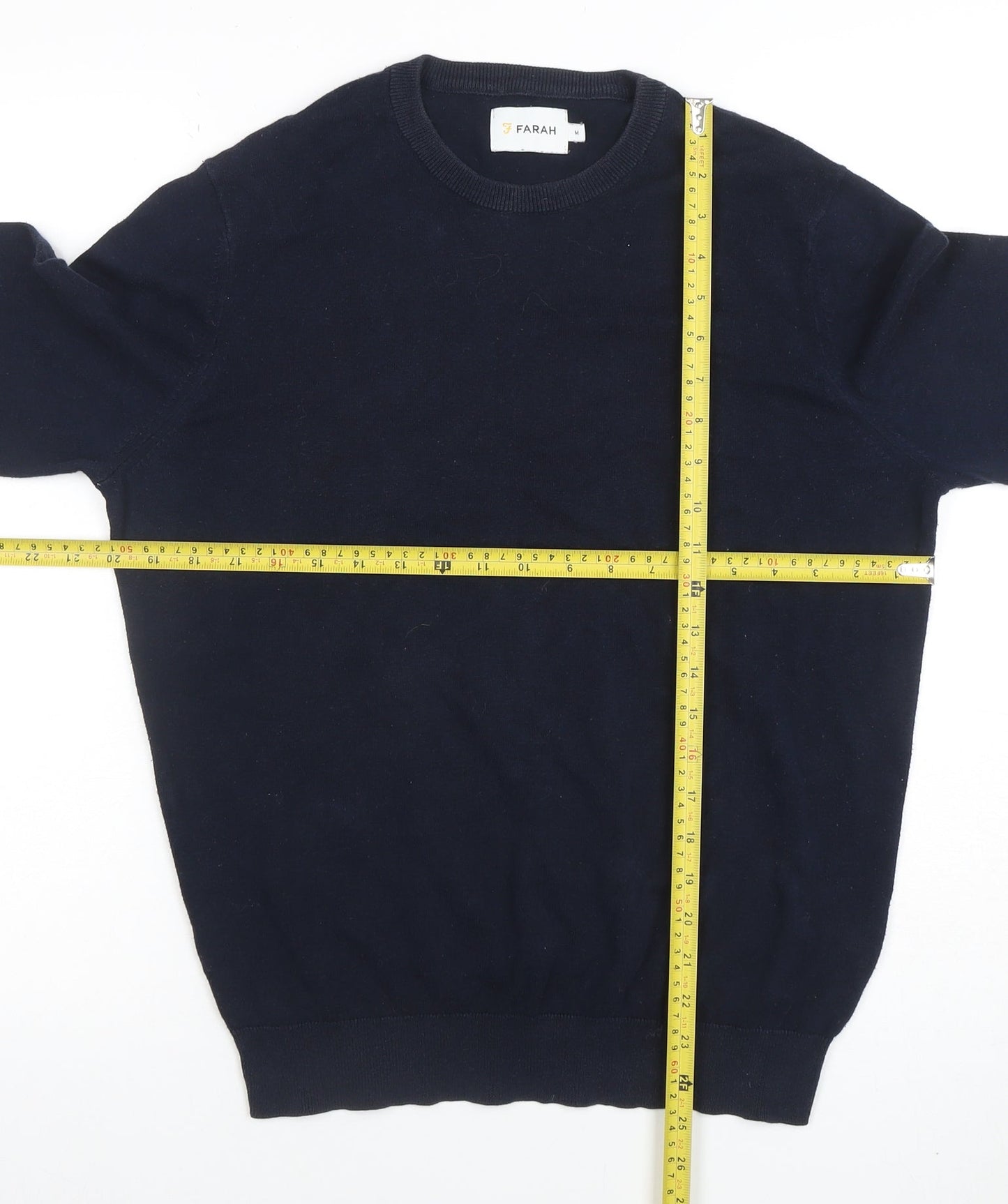 Mens UK Size M Farah Blue Pullover Jumper