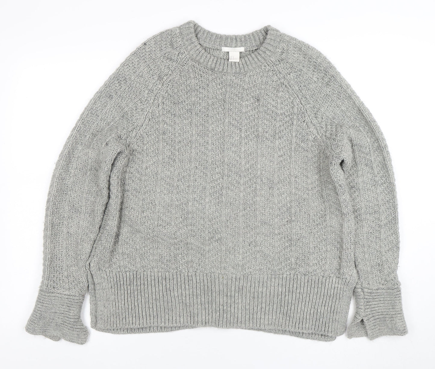 Womens UK Size 12 H&M Grey Pullover Jumper