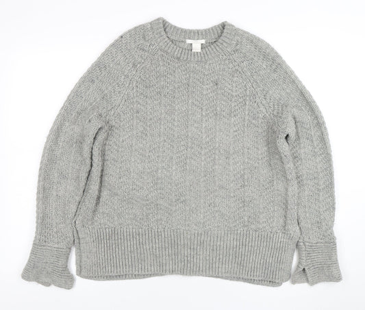 Womens UK Size 12 H&M Grey Pullover Jumper