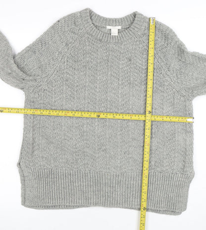 Womens UK Size 12 H&M Grey Pullover Jumper