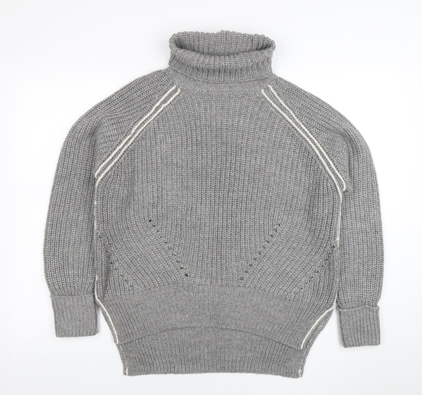 Womens UK Size 10 Topshop Grey Pullover Jumper