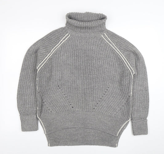 Womens UK Size 10 Topshop Grey Pullover Jumper