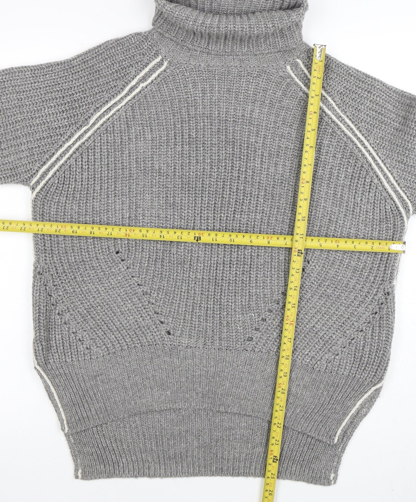 Womens UK Size 10 Topshop Grey Pullover Jumper