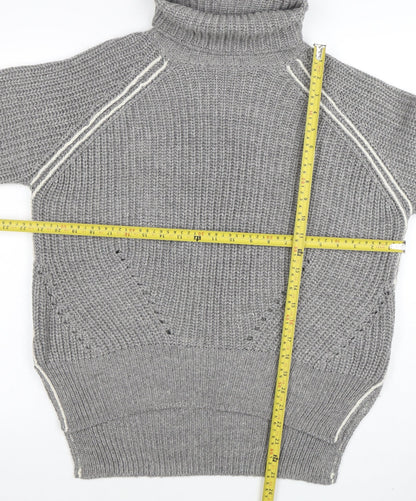 Womens UK Size 10 Topshop Grey Pullover Jumper