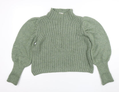 Womens UK Size 10 Stradivarius Green Pullover Jumper