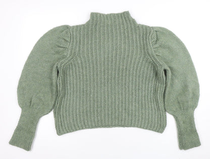 Womens UK Size 10 Stradivarius Green Pullover Jumper