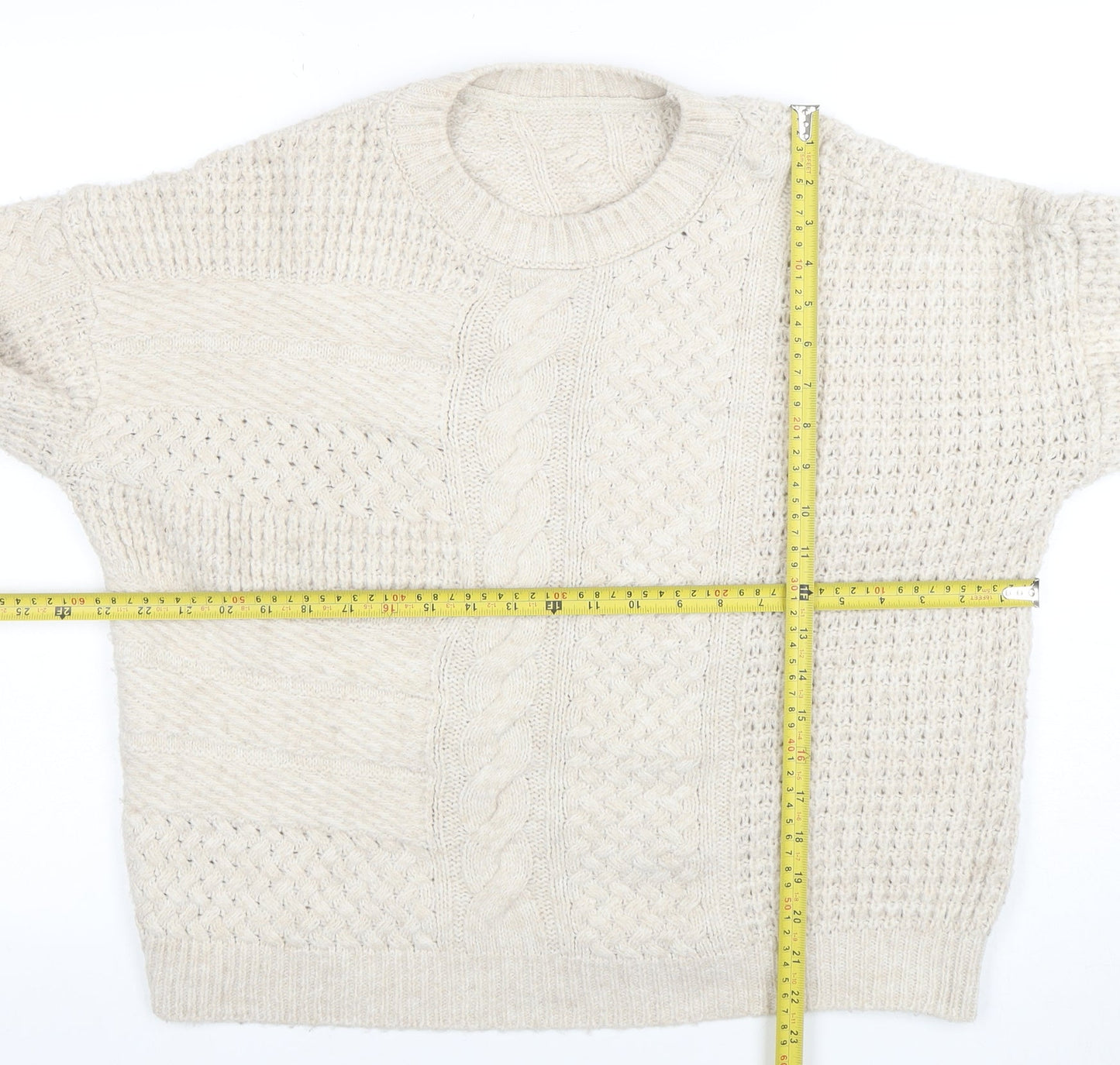 Womens UK Size M NEXT Beige Pullover Jumper