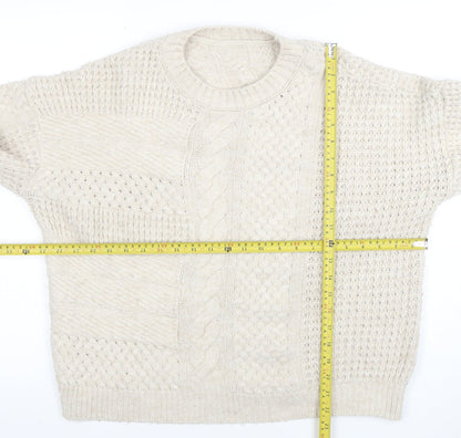 Womens UK Size M NEXT Beige Pullover Jumper