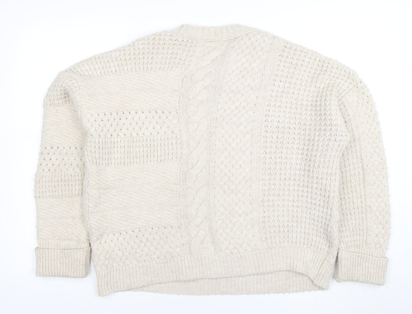 Womens UK Size M NEXT Beige Pullover Jumper