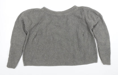 Ralph Lauren Women’s Grey Cable-Knit Jumper XS 100% Cotton