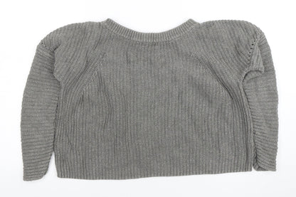 Ralph Lauren Women’s Grey Cable-Knit Jumper XS 100% Cotton