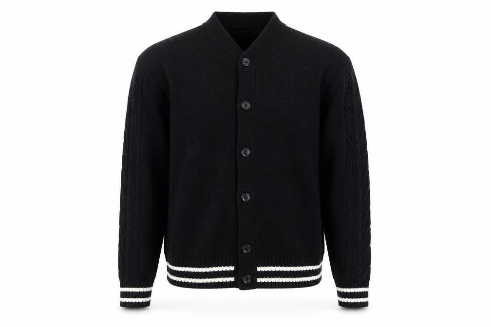 Mens UK Size M ASOS DESIGN Black Cardigan Jumper