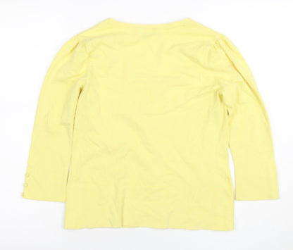 Womens UK Size 12 Laura Ashley Yellow Basic Blouse