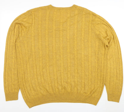 Mens UK Size XL Colton Traders Yellow Pullover Jumper