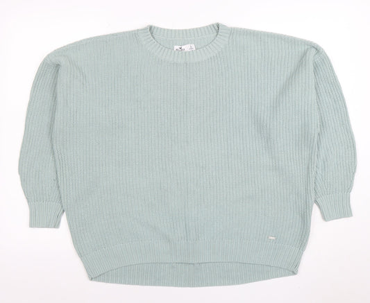 Womens UK Size S Hollister Green Pullover Jumper