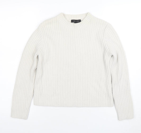Womens UK Size 10 New Look Ivory Pullover Jumper