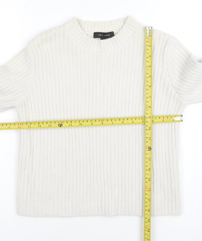 Womens UK Size 10 New Look Ivory Pullover Jumper