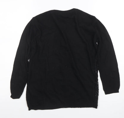 Womens UK Size L Zara Black Cardigan Jumper