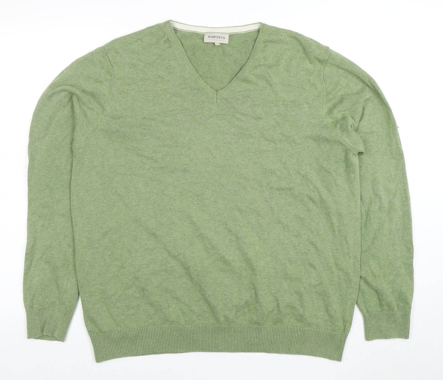 Mens UK Size L HAWORTH Green Pullover Jumper