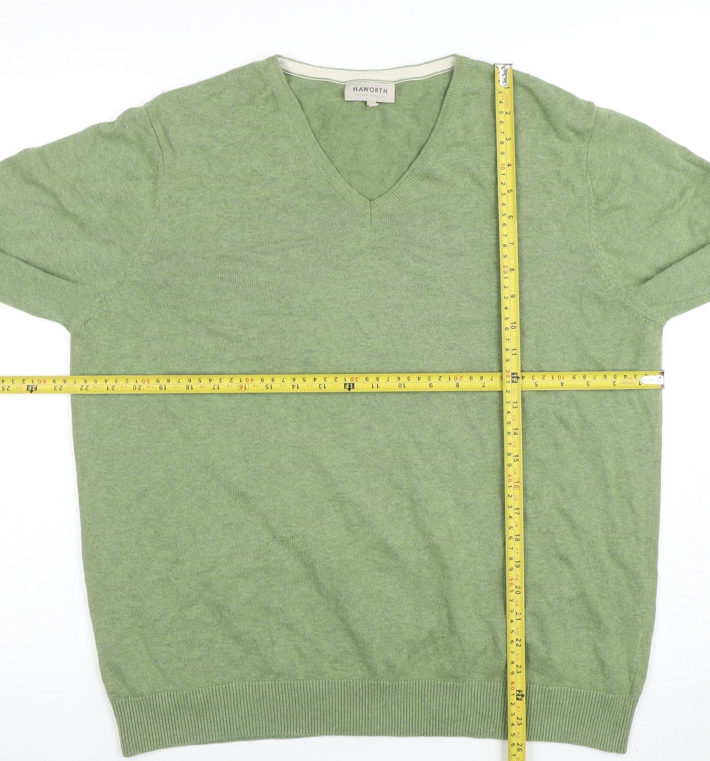 Mens UK Size L HAWORTH Green Pullover Jumper