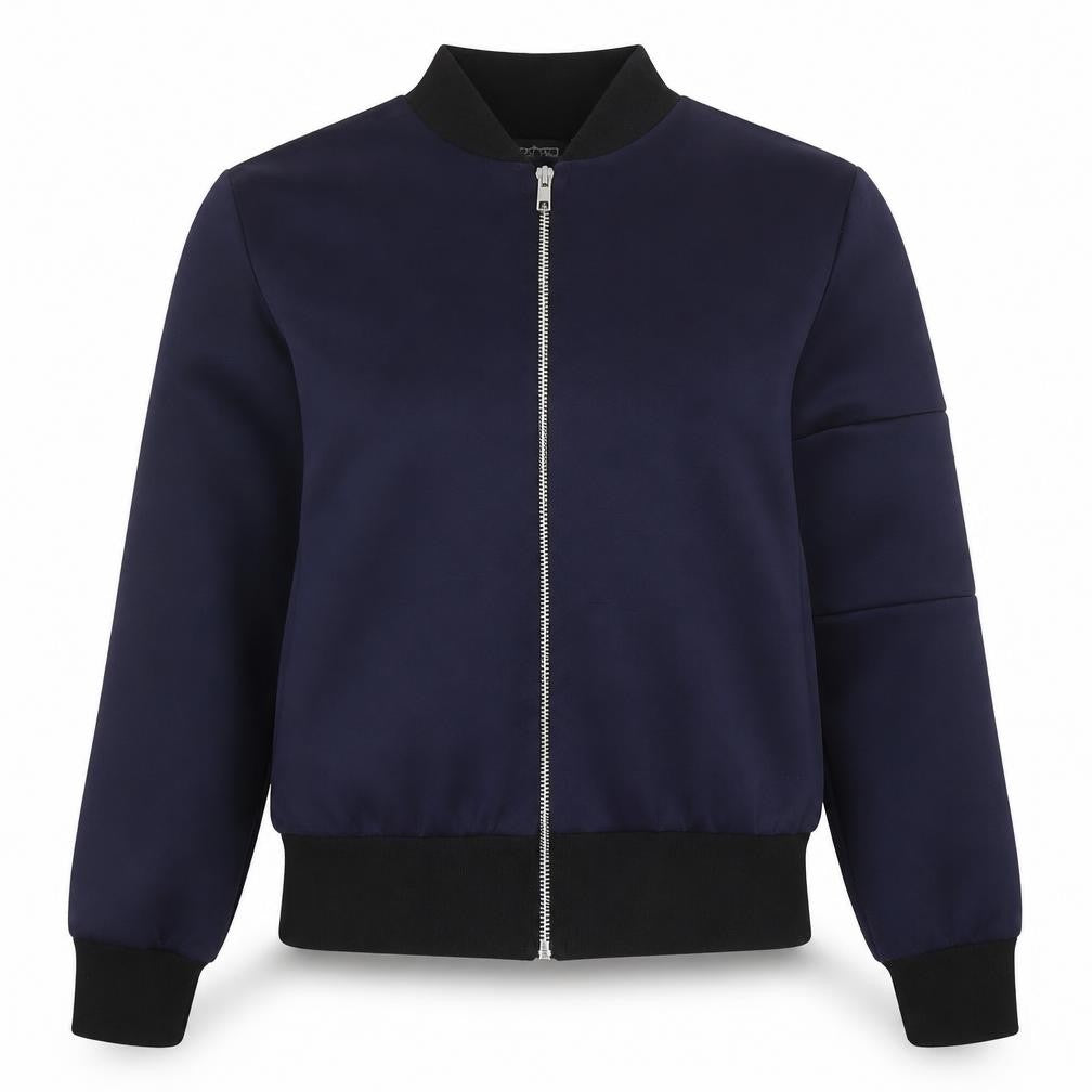 Womens UK Size 6 Boohoo Blue Bomber Jacket