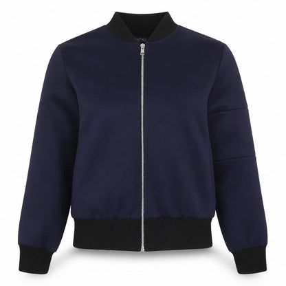 Womens UK Size 6 Boohoo Blue Bomber Jacket