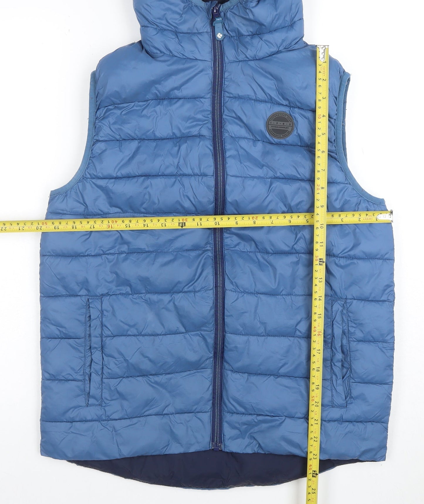 Next Boys Blue Hooded Puffer Waistcoat 16 Years Nylon Lightweight Vest