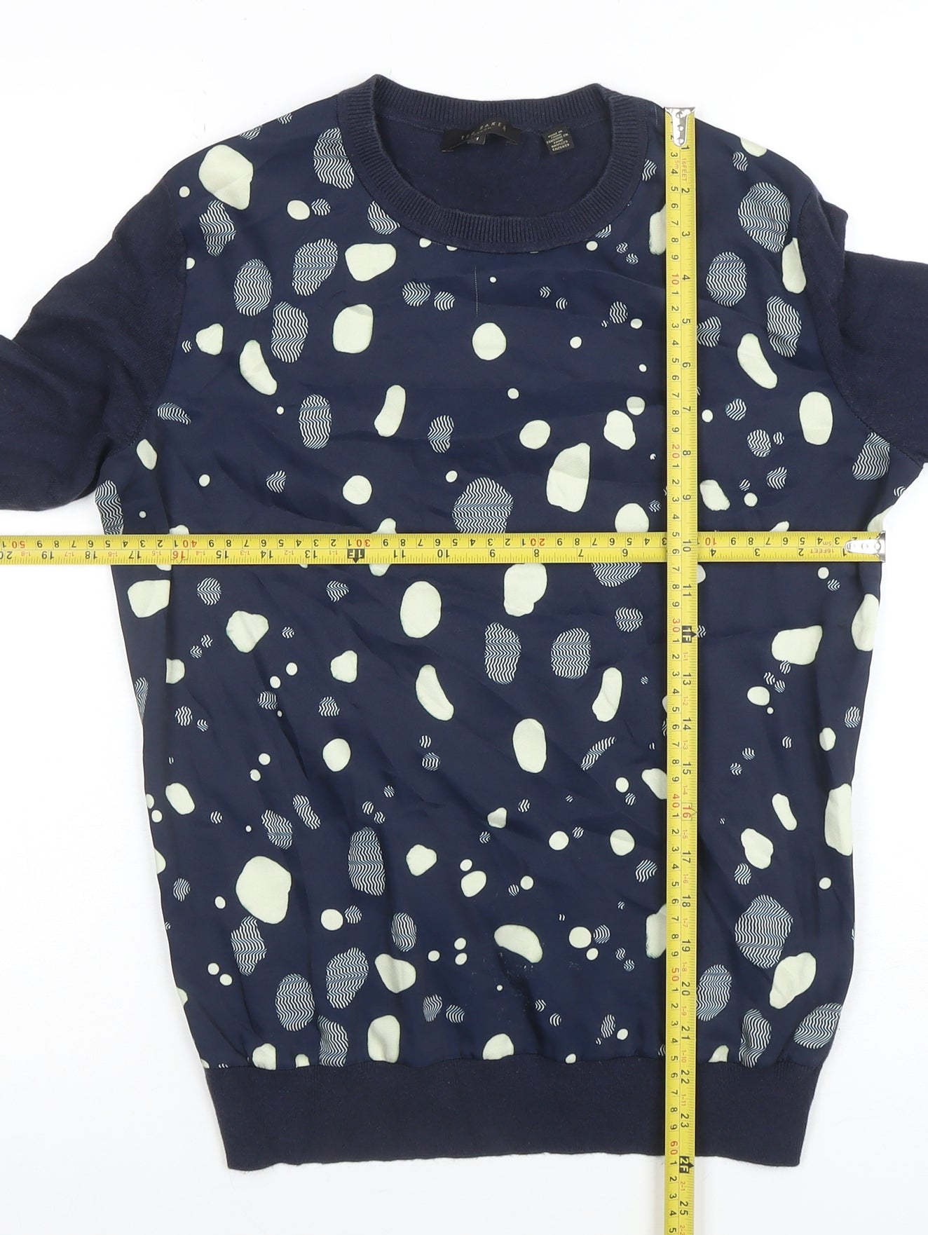 Womens UK Size S Ted Baker Blue Jersey Blouse