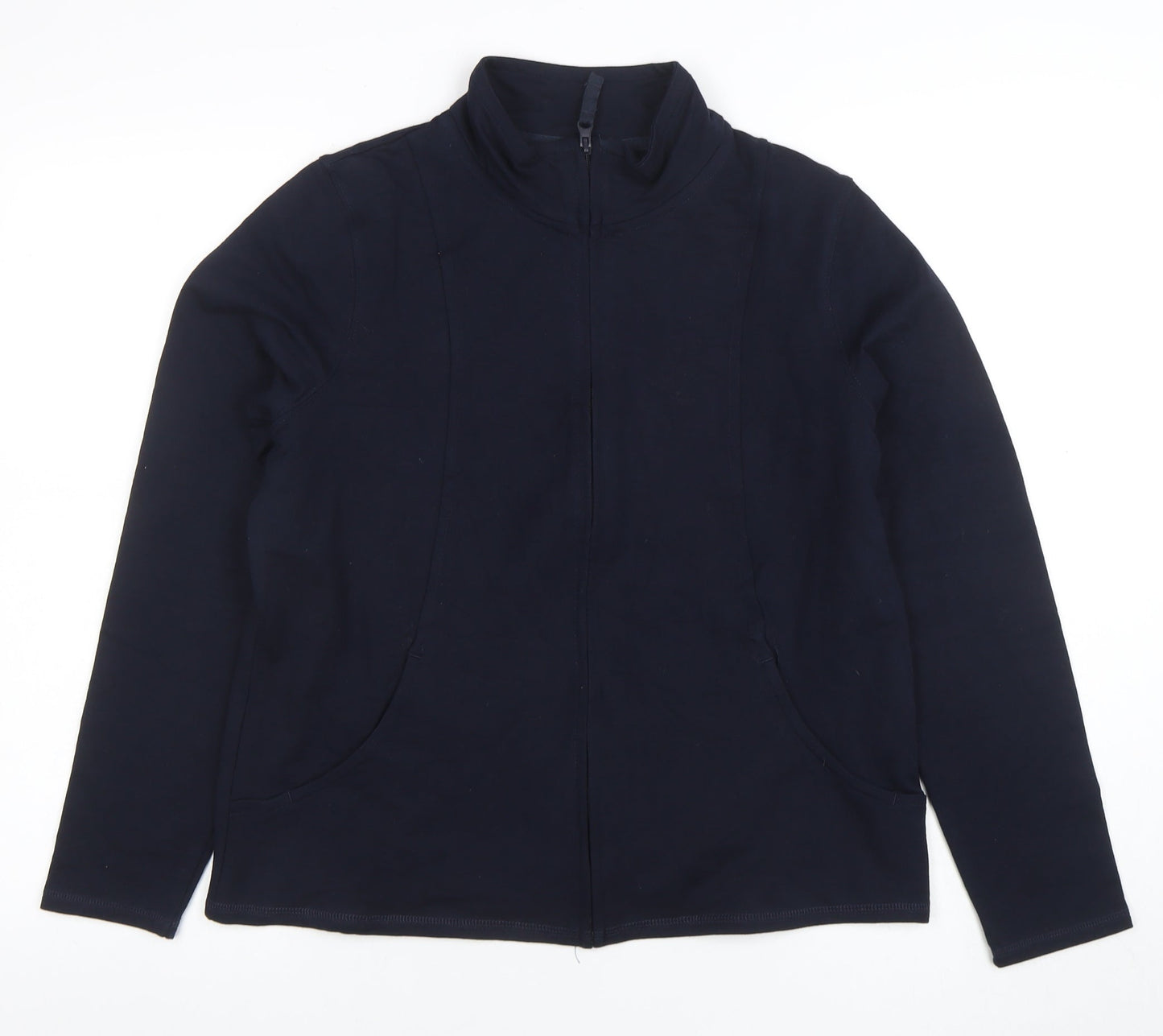 Womens UK Size 16 Marks and Spencer Blue Full Zip Sweatshirt