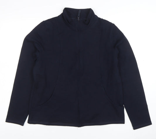 Womens UK Size 16 Marks and Spencer Blue Full Zip Sweatshirt