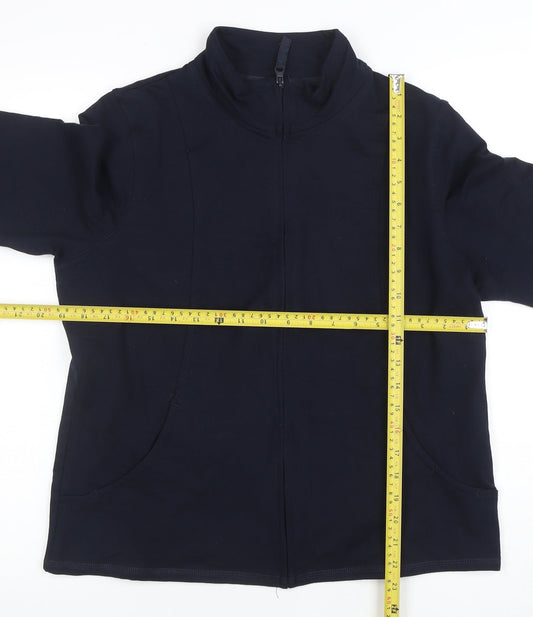 Womens UK Size 16 Marks and Spencer Blue Full Zip Sweatshirt