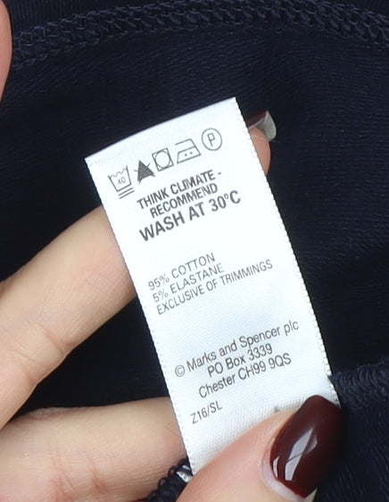 Womens UK Size 16 Marks and Spencer Blue Full Zip Sweatshirt
