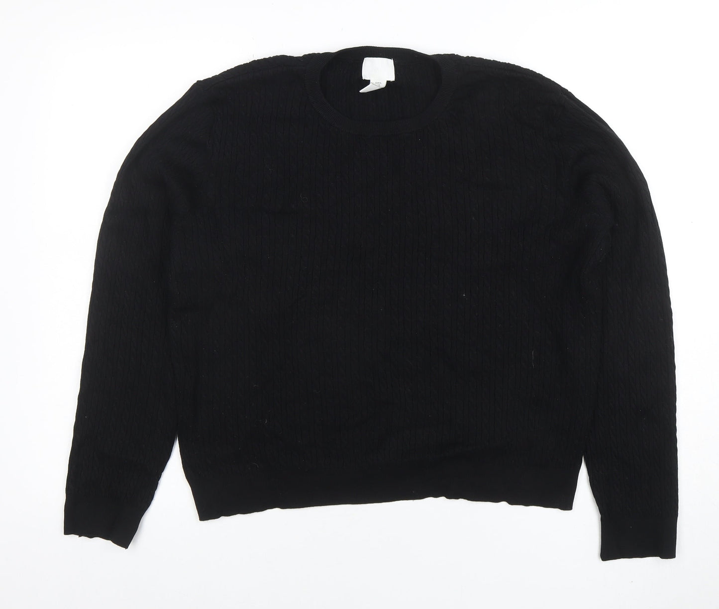 Womens UK Size 14 H&M Black Pullover Jumper