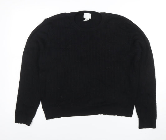 Womens UK Size 14 H&M Black Pullover Jumper