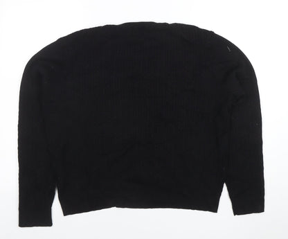 Womens UK Size 14 H&M Black Pullover Jumper