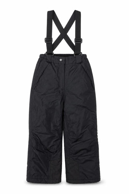 Crane Boys Black 5-6 Years Waterproof Snow Pants with Adjustable Straps