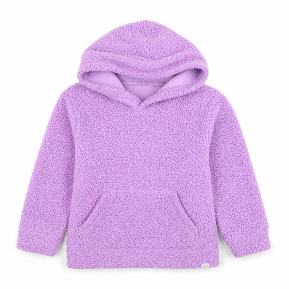 Gap Girls Purple Fleece Pullover Hoodie 4 Years Warm Winter Hooded Jumper