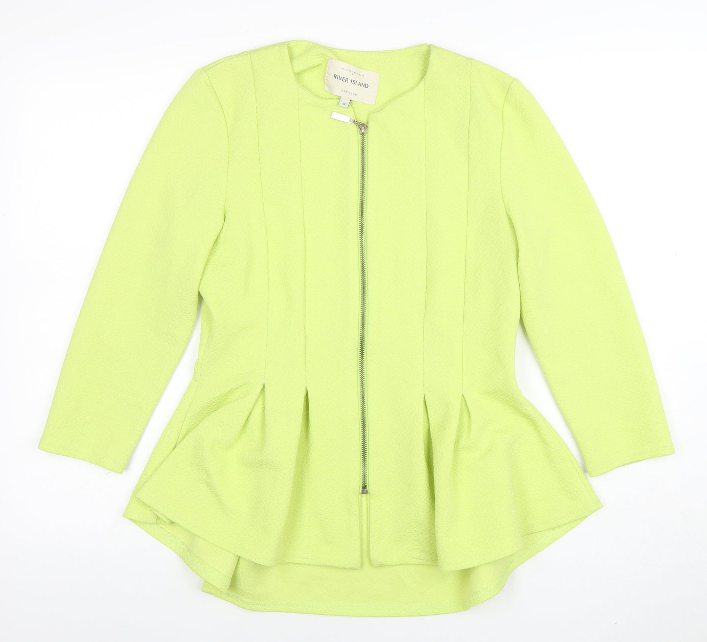 Womens UK Size 12 River Island Yellow Basic Jacket