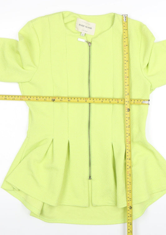 Womens UK Size 12 River Island Yellow Basic Jacket