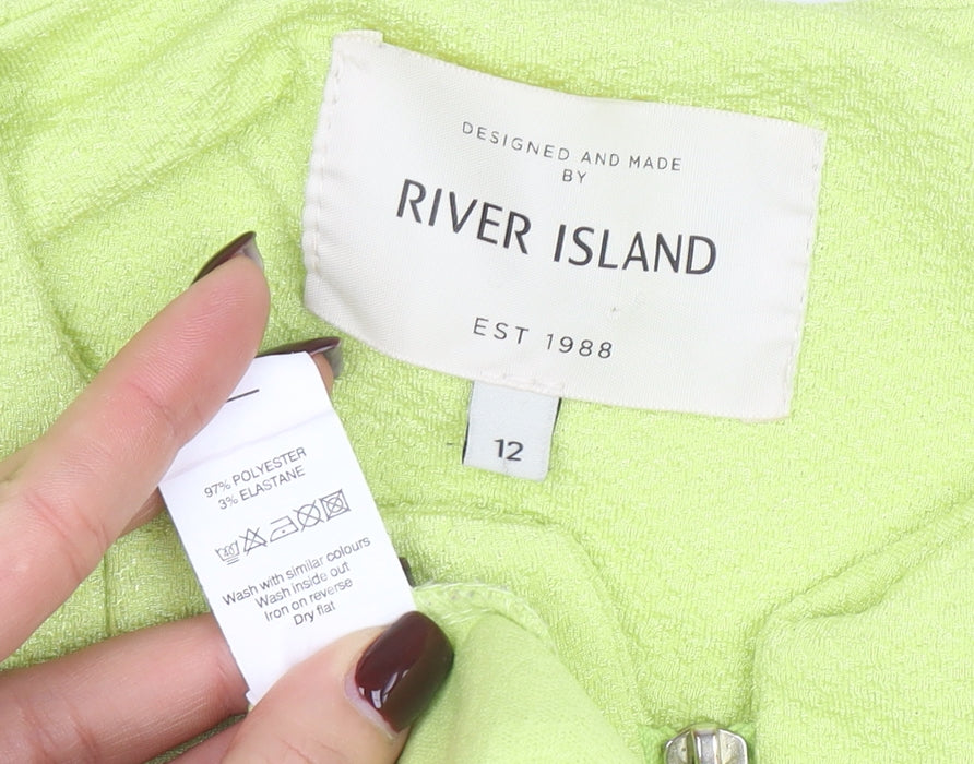 Womens UK Size 12 River Island Yellow Basic Jacket