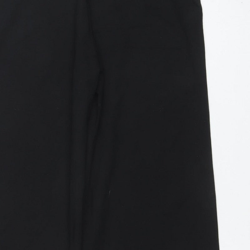 Marks and Spencer Women's Black Size 12 Regular Straight Trousers
