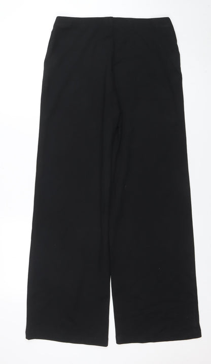 Marks and Spencer Women's Black Size 12 Regular Straight Trousers