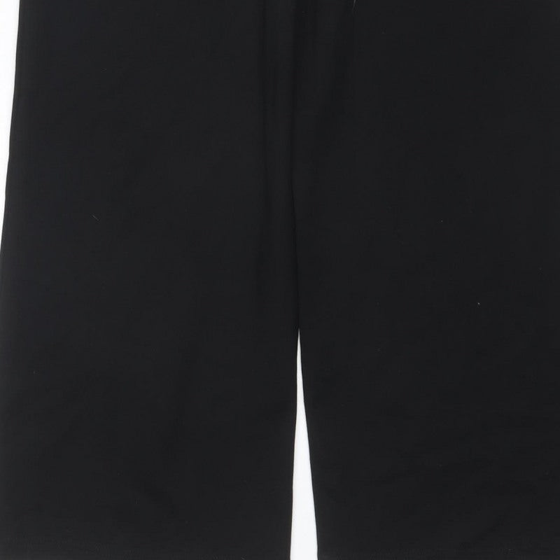 Marks and Spencer Women's Black Size 12 Regular Straight Trousers