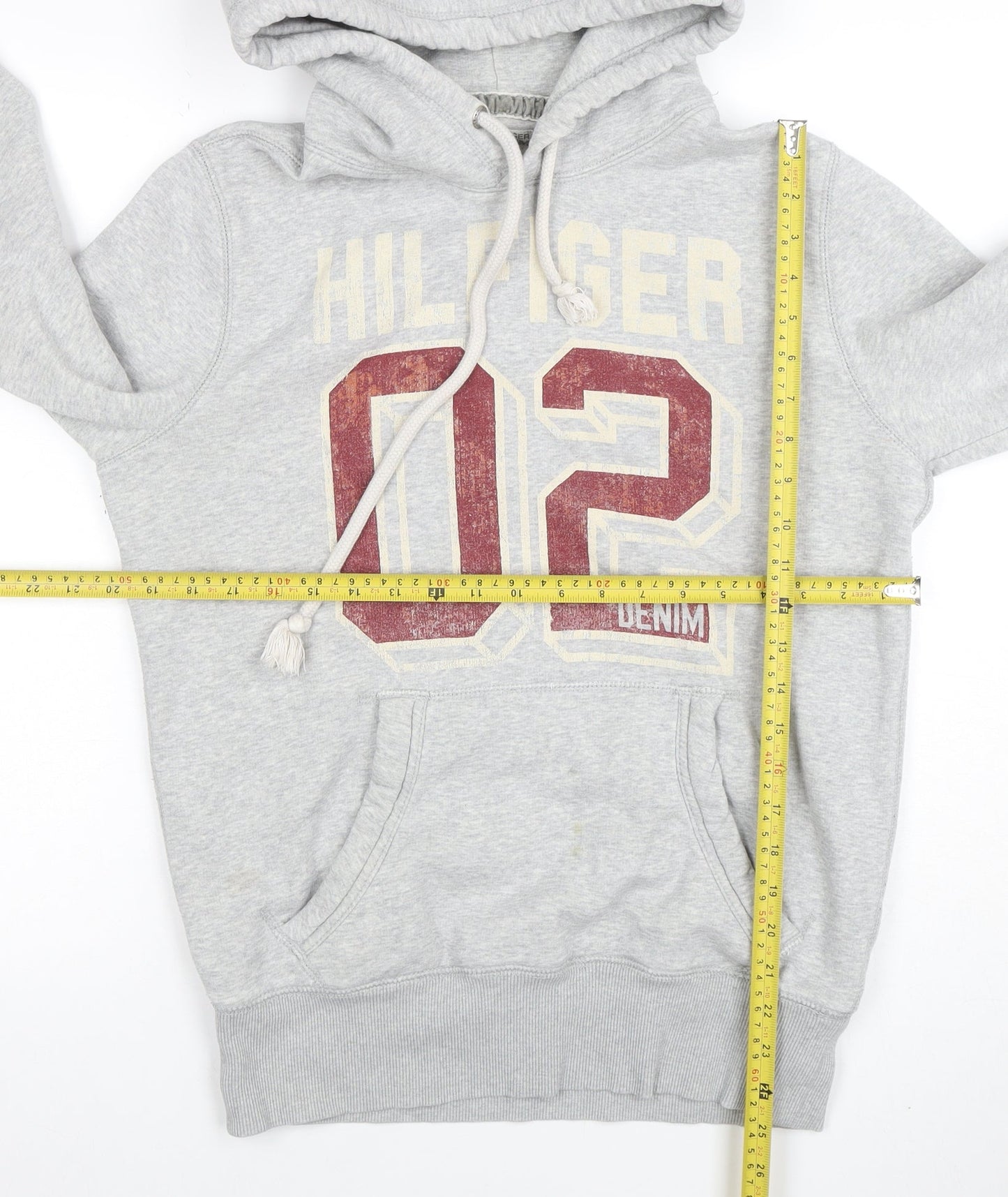Mens UK Size M Tommy Hilfiger Grey Pullover Hoodie