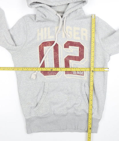 Mens UK Size M Tommy Hilfiger Grey Pullover Hoodie