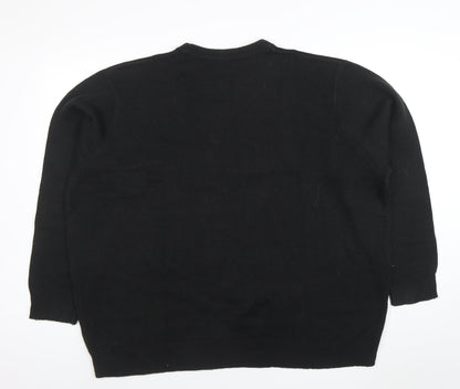 Mens UK Size 2XL Damart Black Pullover Jumper
