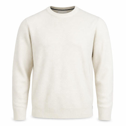 Marks and Spencer Men's Beige Cotton Blend Crew Neck Jumper M